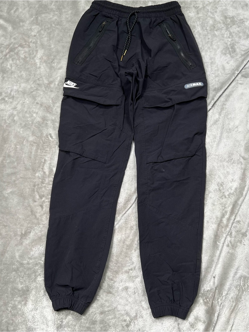 Nike NSW Air Max Woven Joggers Mens S Black Cargo Pants Athletic FN0242 010